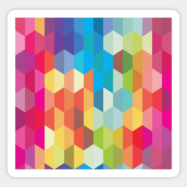 Rainbow Geodes Pattern Sticker by Tobe_Fonseca